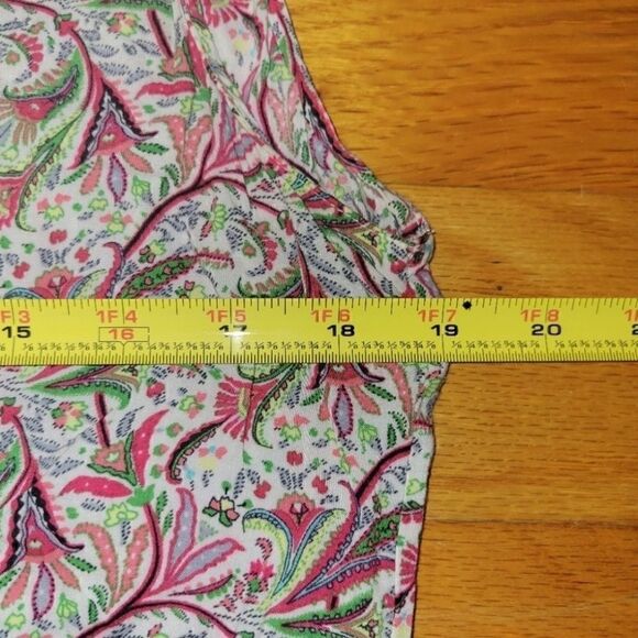 Zara Paisley Floral V-neck Short Sleeveless Romper L - Picture 13 of 15